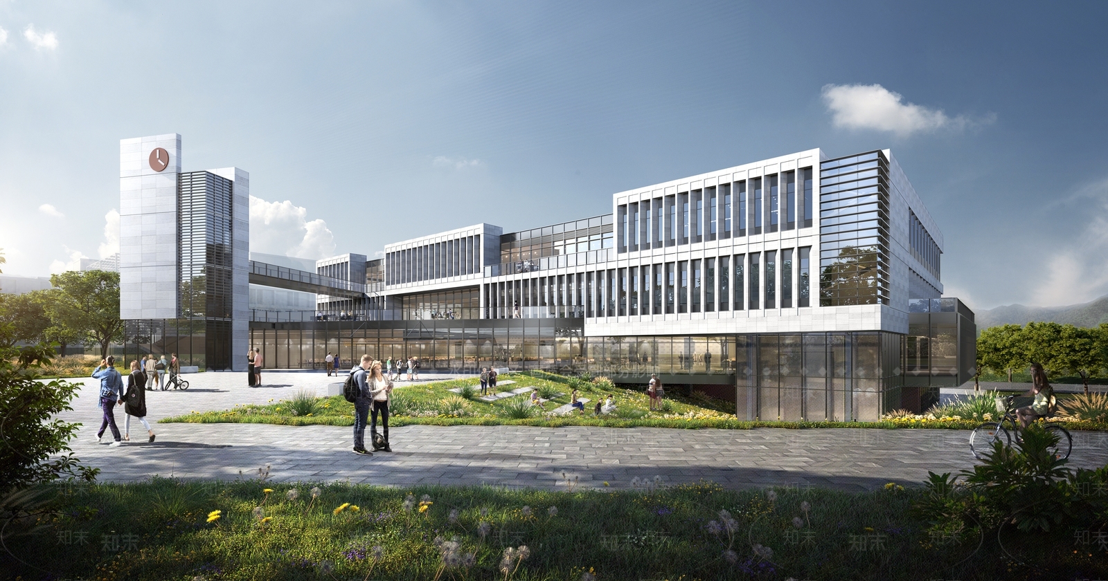 现代风格大学食堂SU模型下载【ID:1154148698】