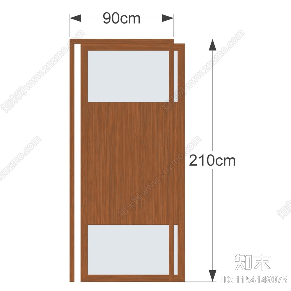 现代推拉门SU模型下载【ID:1154149075】