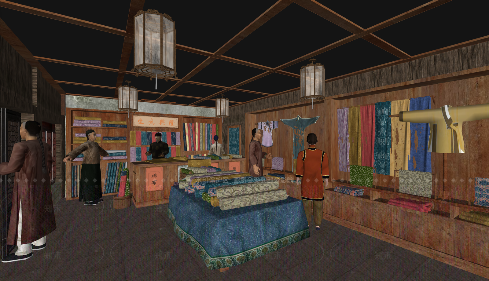 中式其他店铺SU模型下载【ID:1216006303】