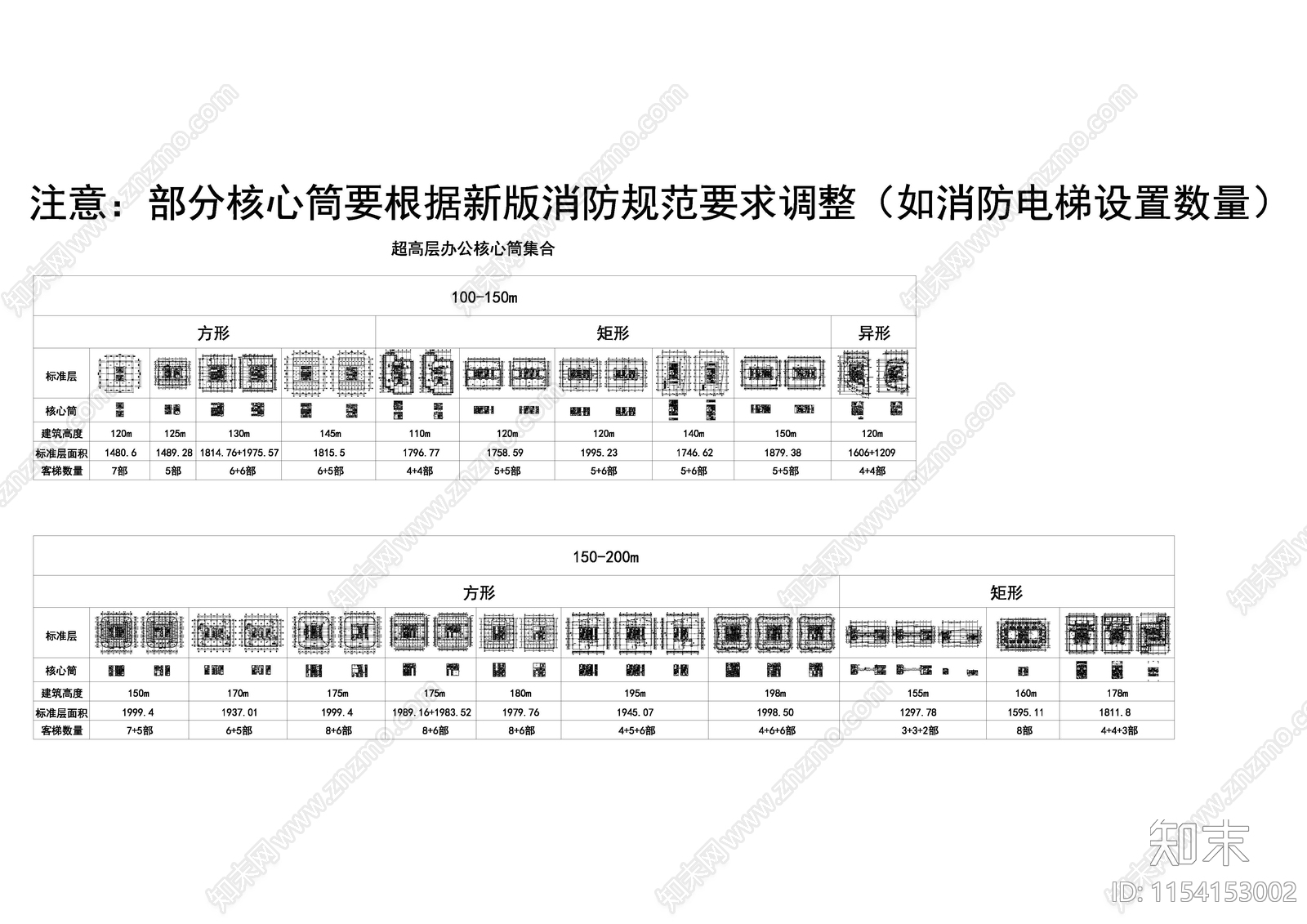 超高层办公室施工图下载【ID:1154153002】