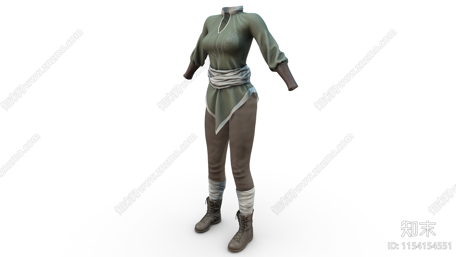 女性服装3D模型下载【ID:1154154551】