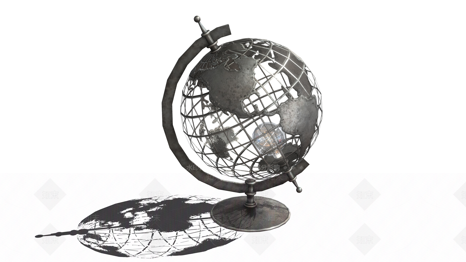 现代地球仪3D模型下载【ID:1154165110】