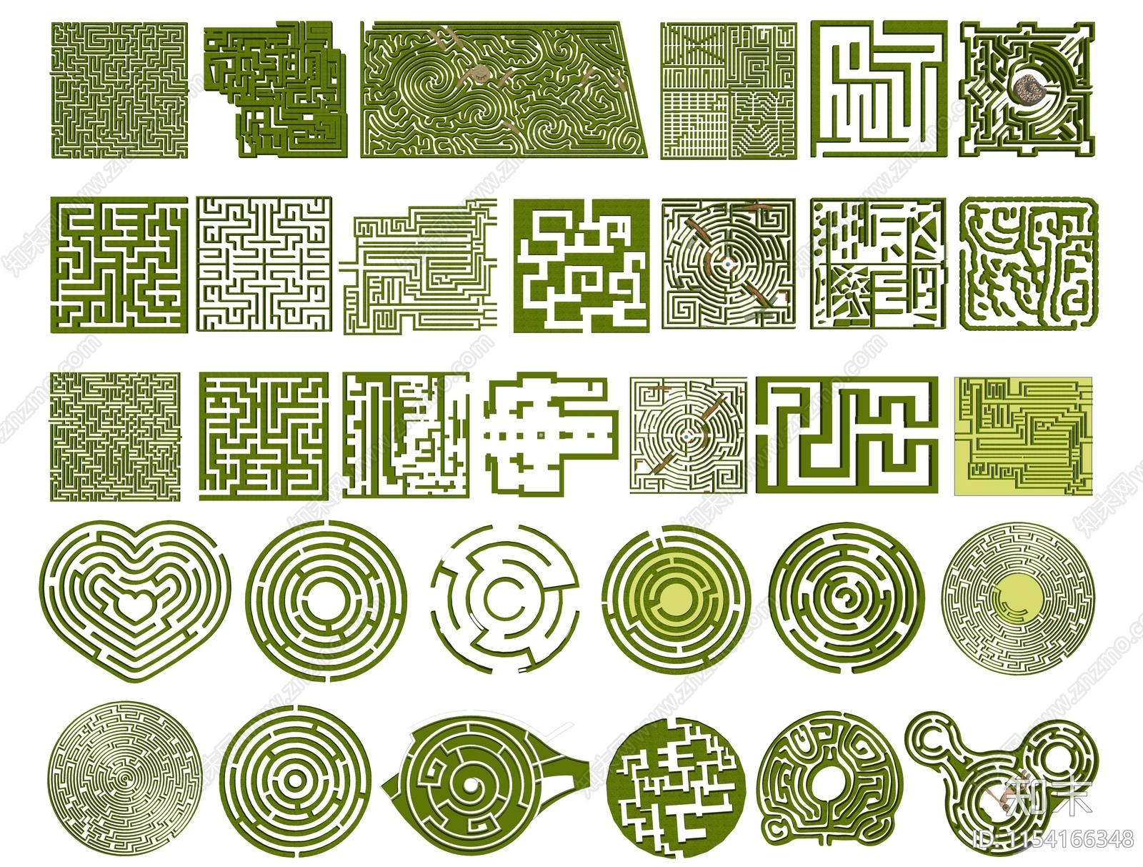 现代植物迷宫SU模型下载【ID:1154166348】