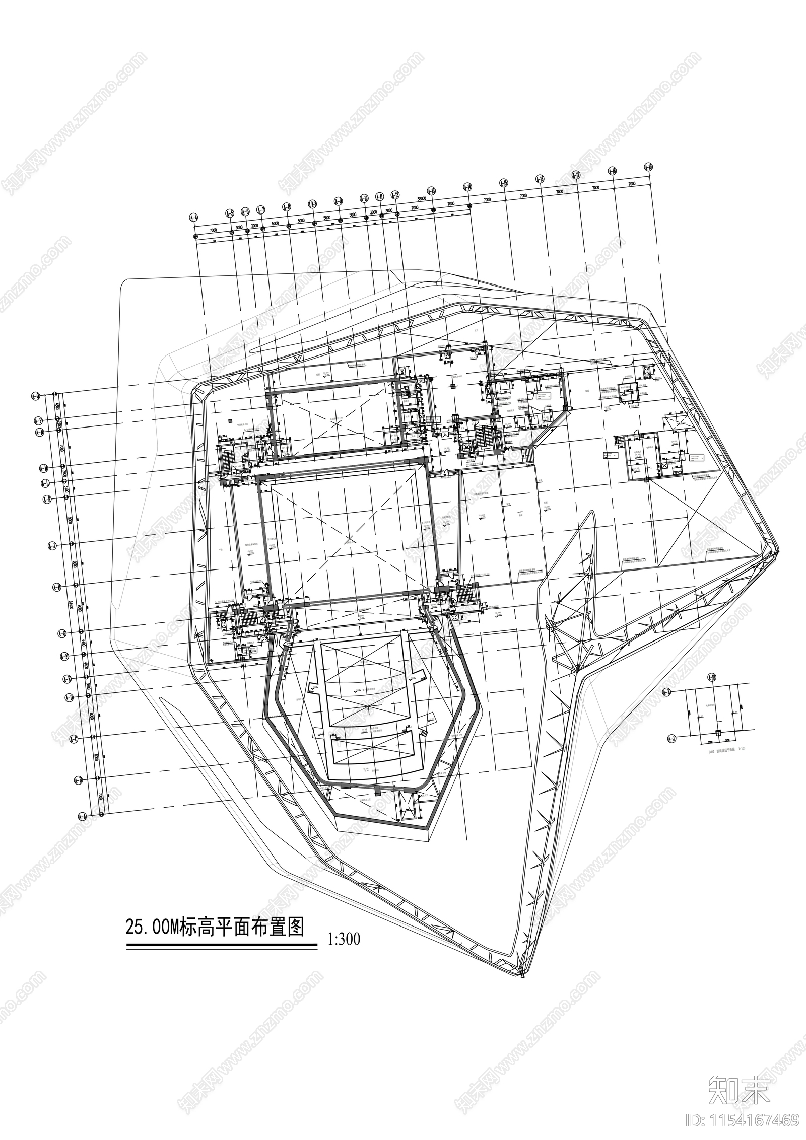 大型现代风格省级歌剧院设计cad施工图下载【ID:1154167469】