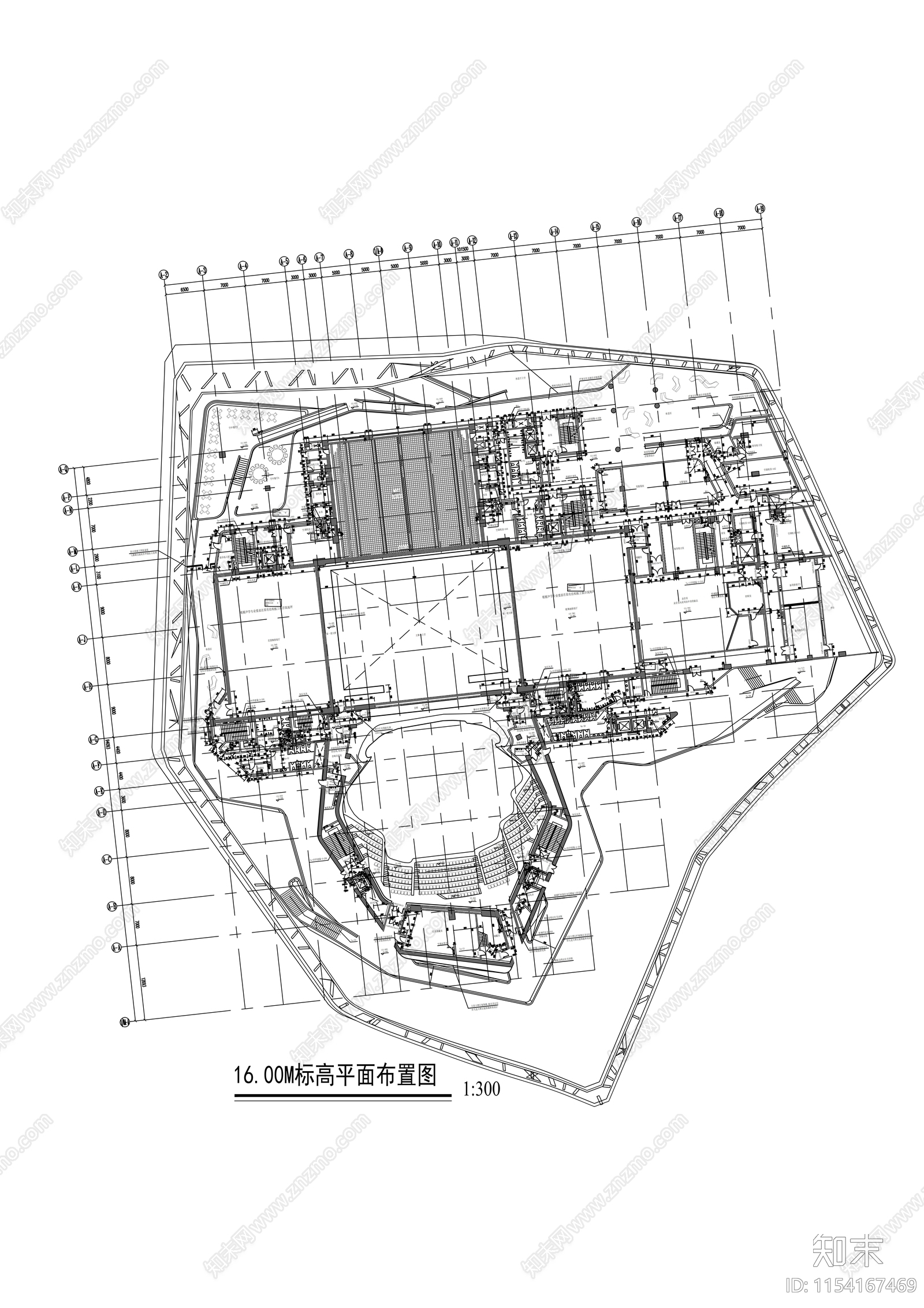 大型现代风格省级歌剧院设计cad施工图下载【ID:1154167469】