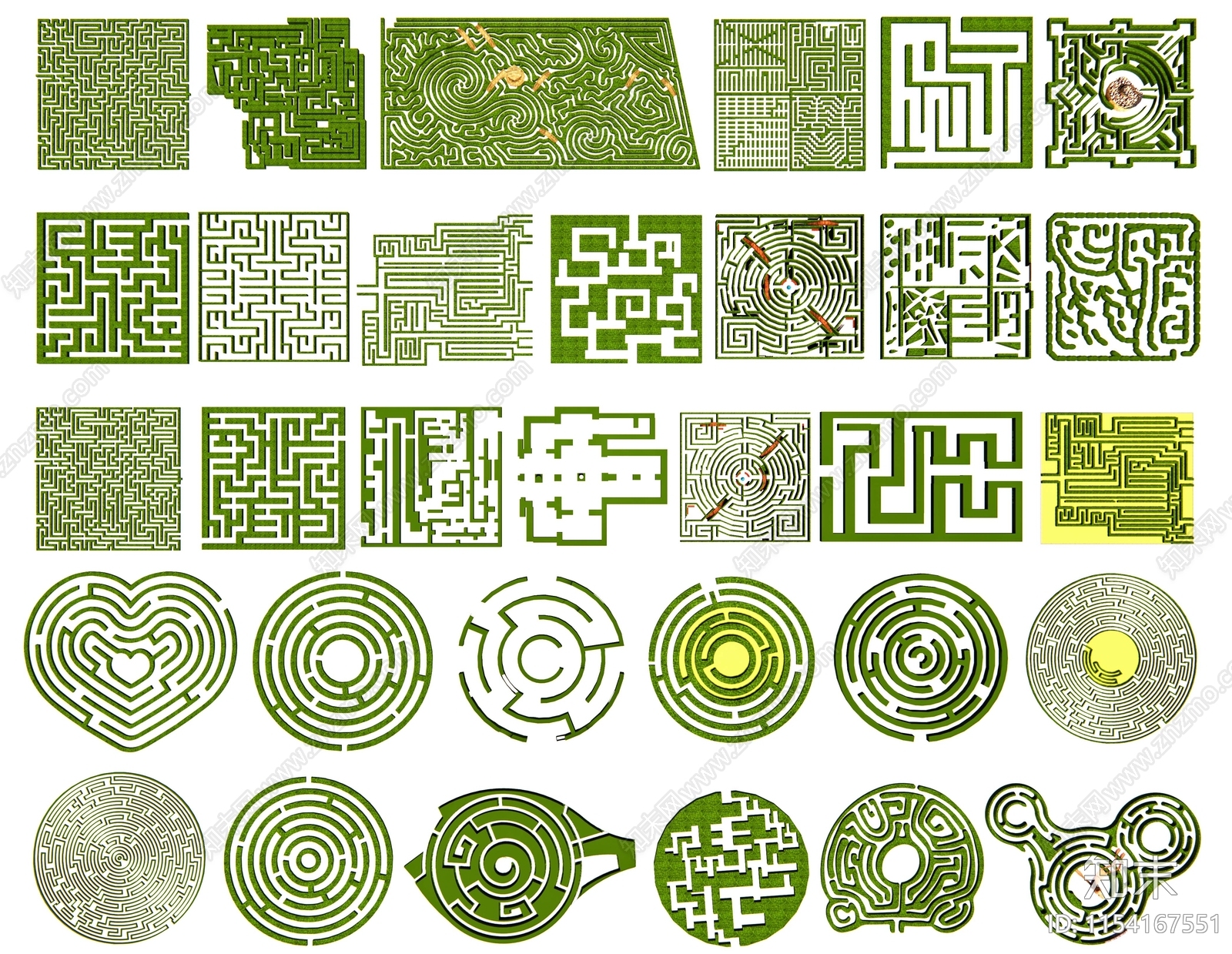 现代植物迷宫3D模型下载【ID:1154167551】