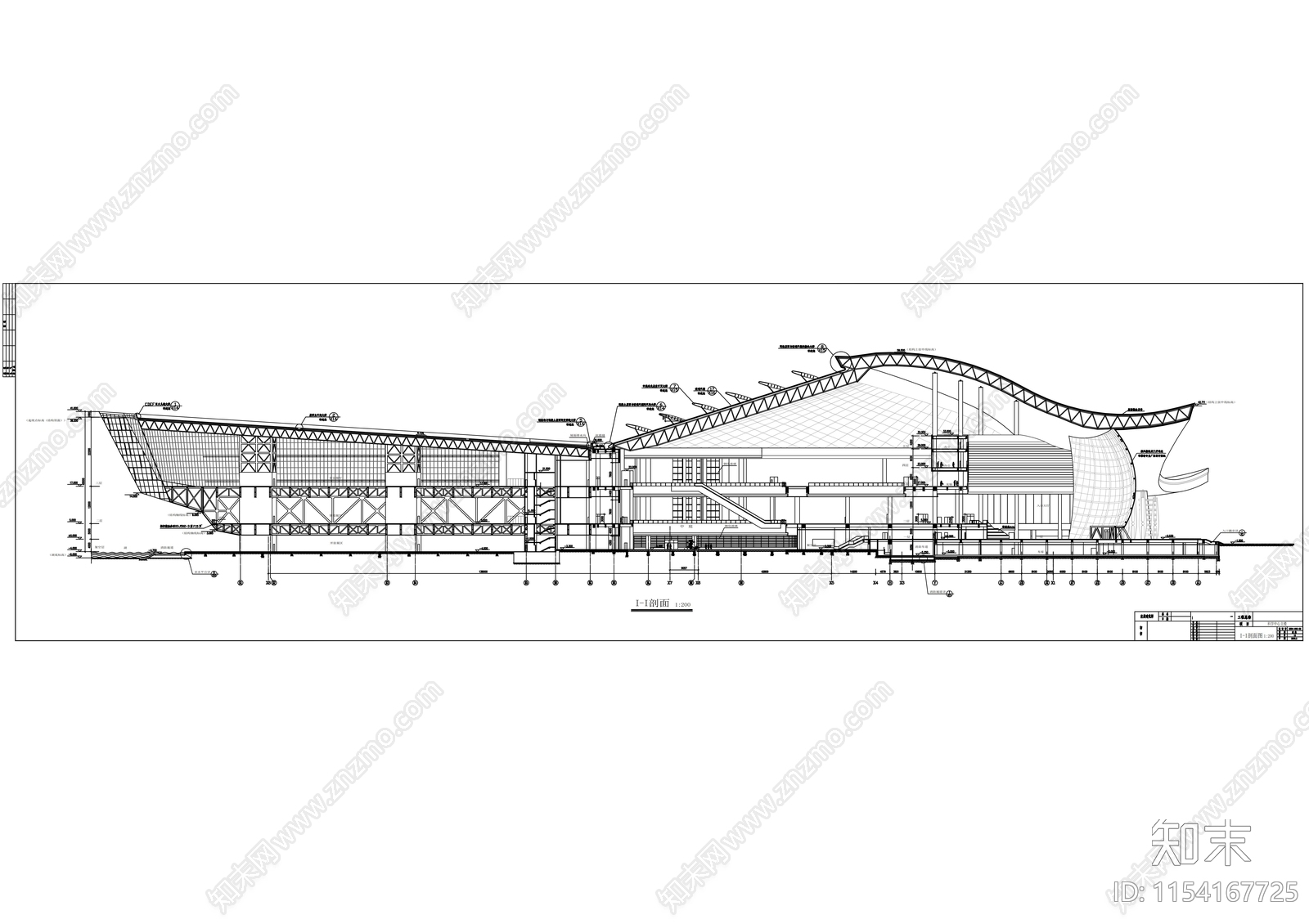 某科学中心建筑cad施工图下载【ID:1154167725】