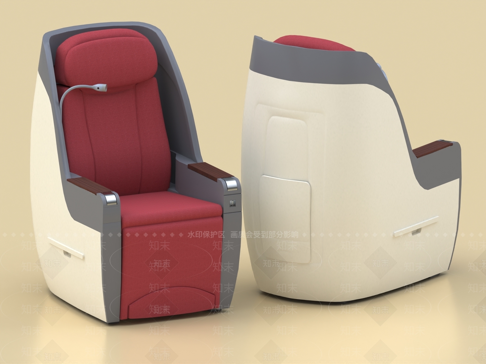 现代高铁座椅3D模型下载【ID:1154168674】