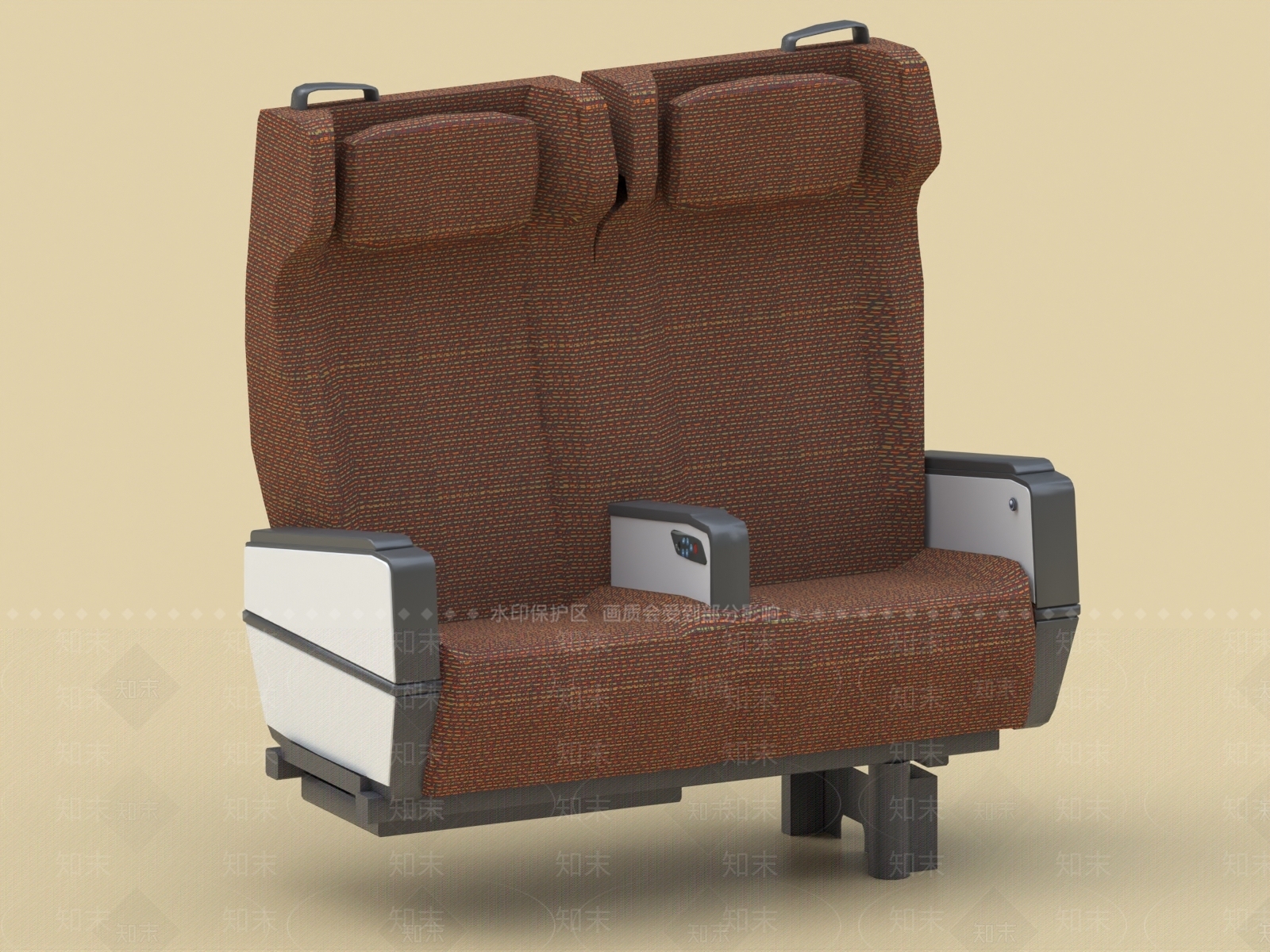 现代高铁座椅3D模型下载【ID:1154168748】