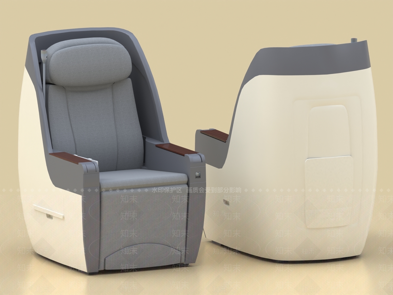 现代高铁座椅3D模型下载【ID:1154169899】