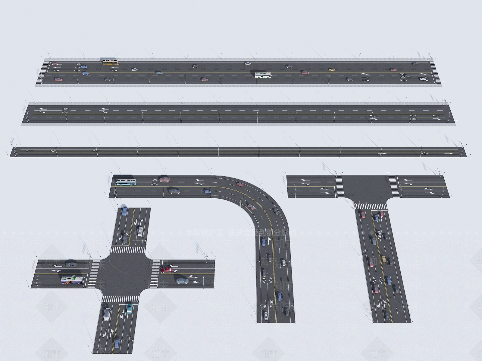 现代道路SU模型下载【ID:1154178911】