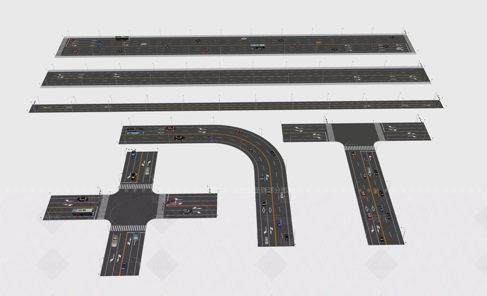 现代道路SU模型下载【ID:1154178911】