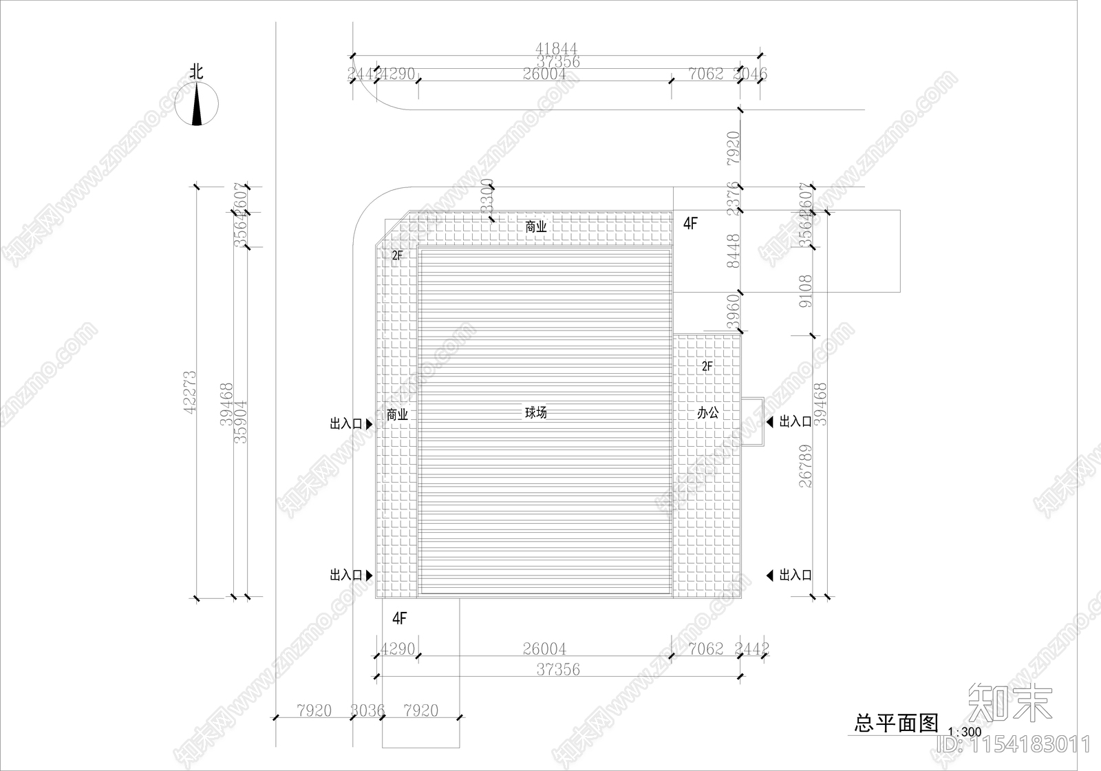 体育馆建筑施工图下载【ID:1154183011】