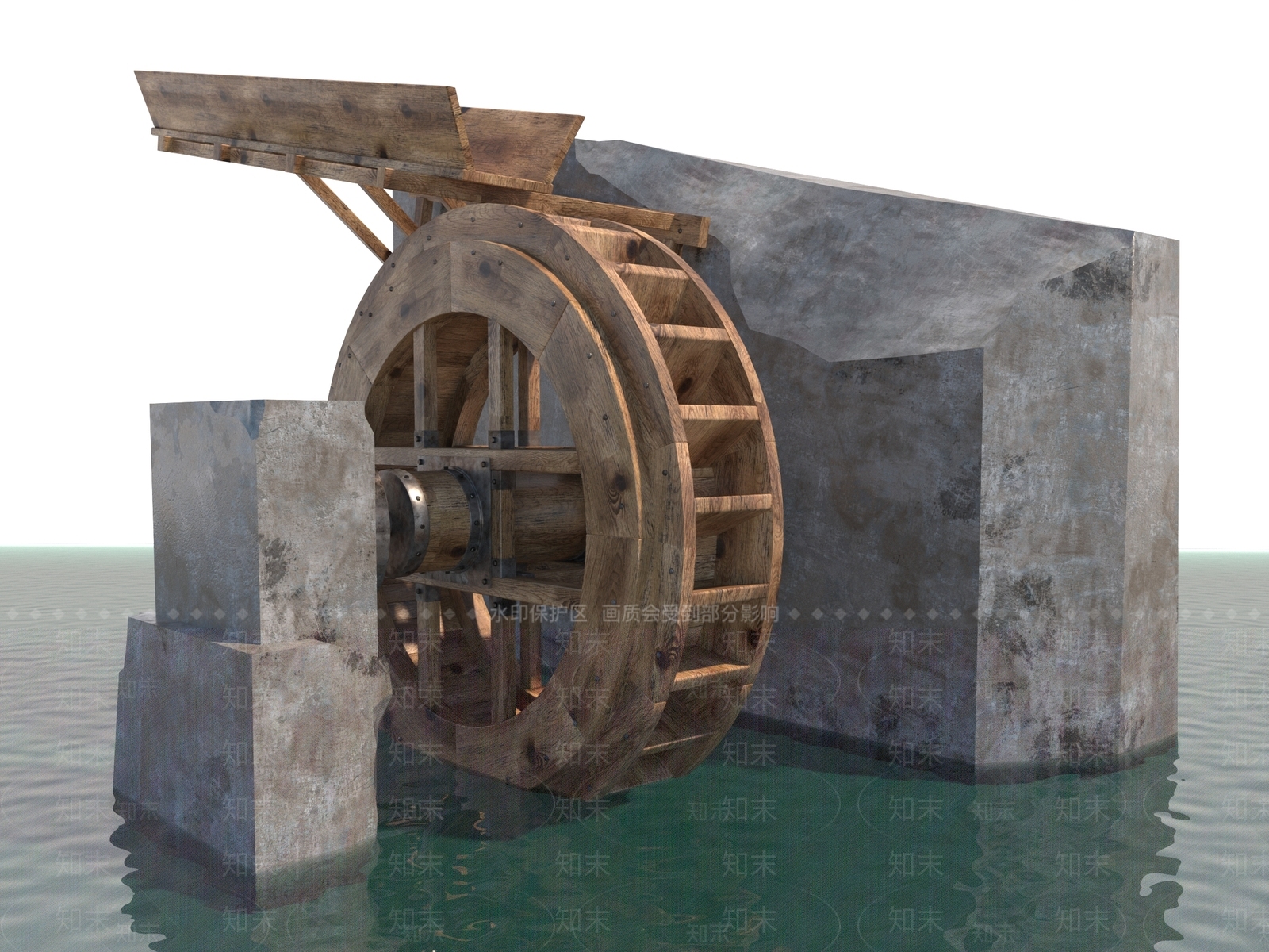 现代水车3D模型下载【ID:1154186350】