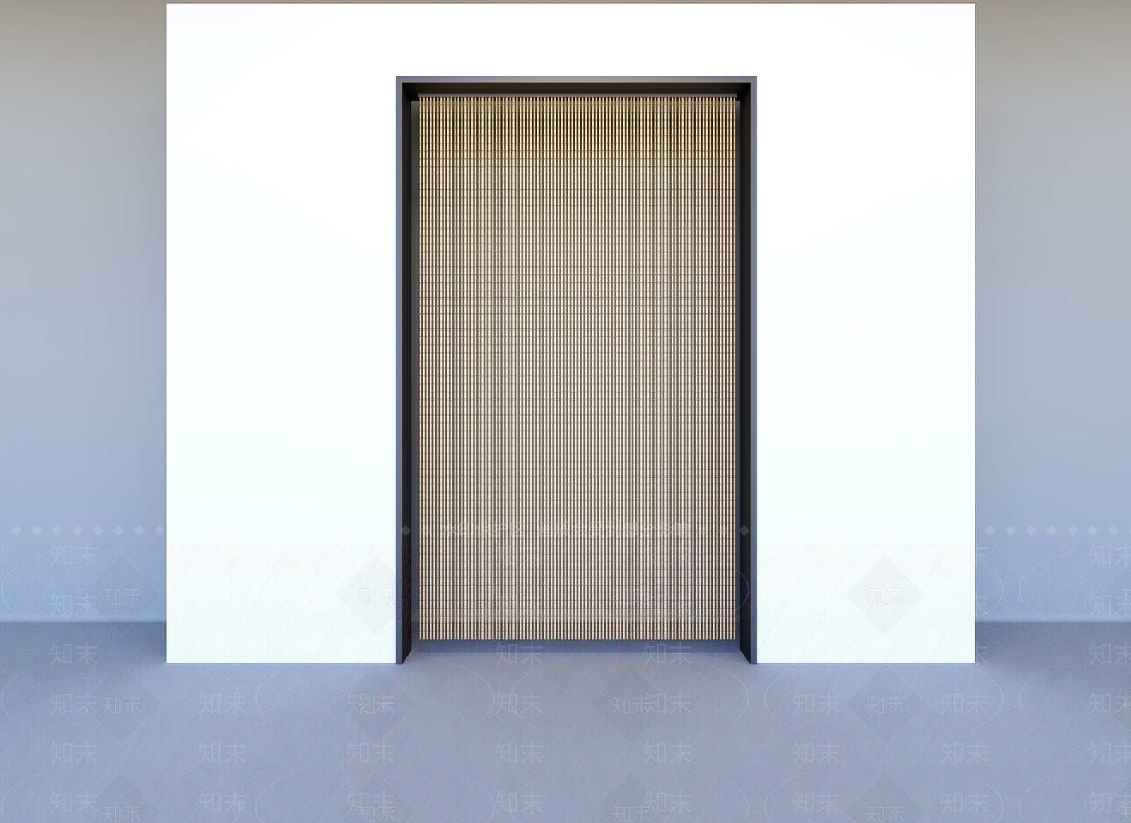 现代门帘3D模型渲染效果图