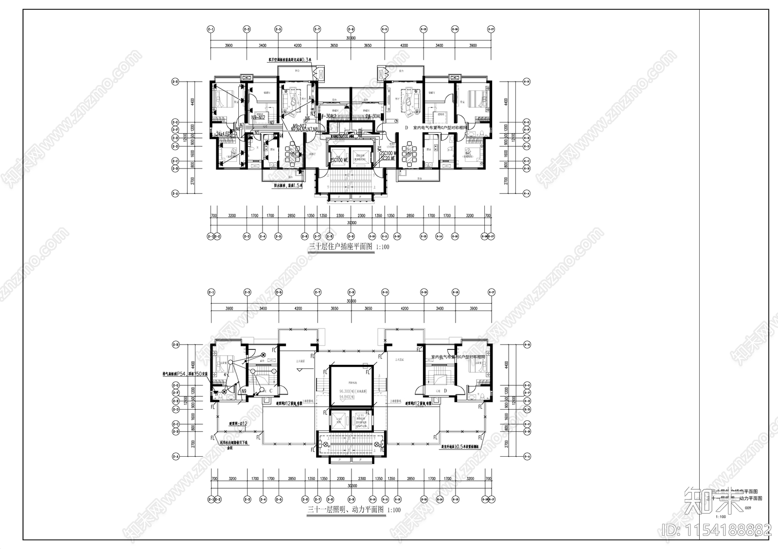 高层住宅楼建筑电气施工图下载【ID:1154188882】