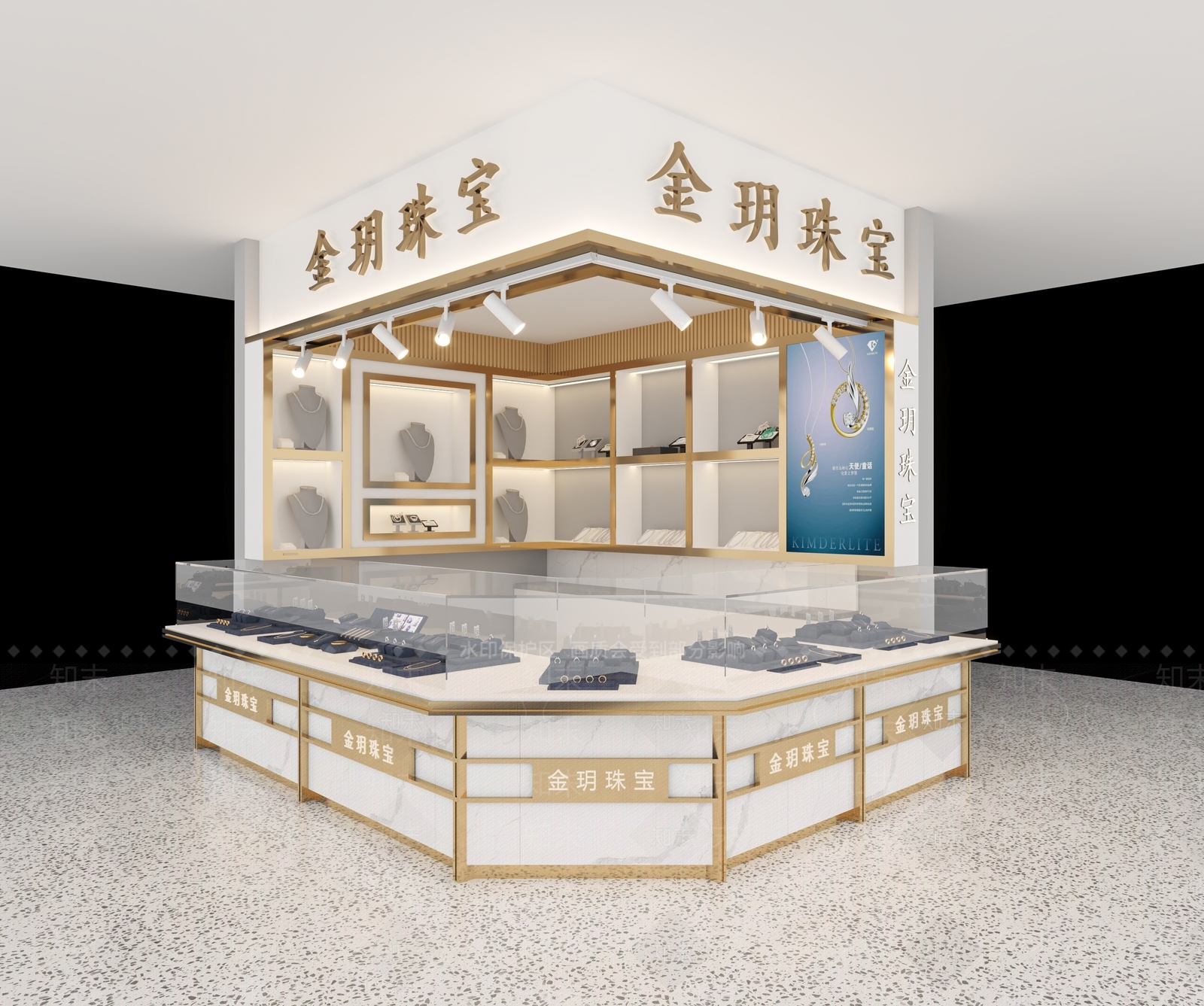现代珠宝店3D模型下载【ID:1154194047】