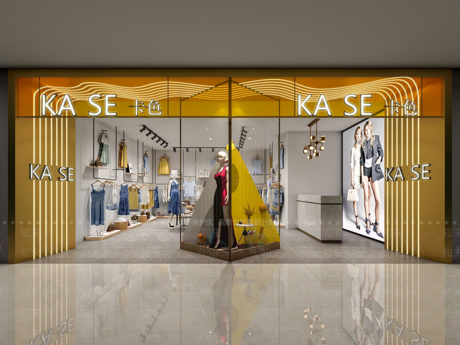现代服装店3D模型下载【ID:1154194846】