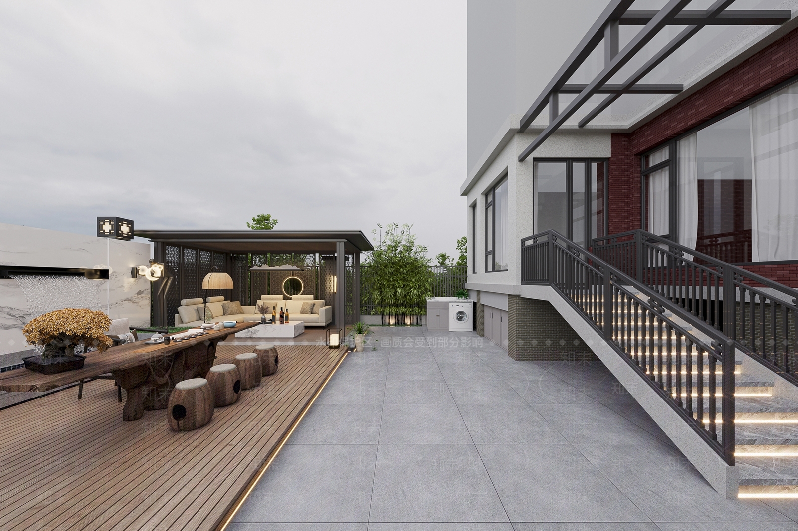 新中式居家庭院3D模型下载【ID:1154198633】