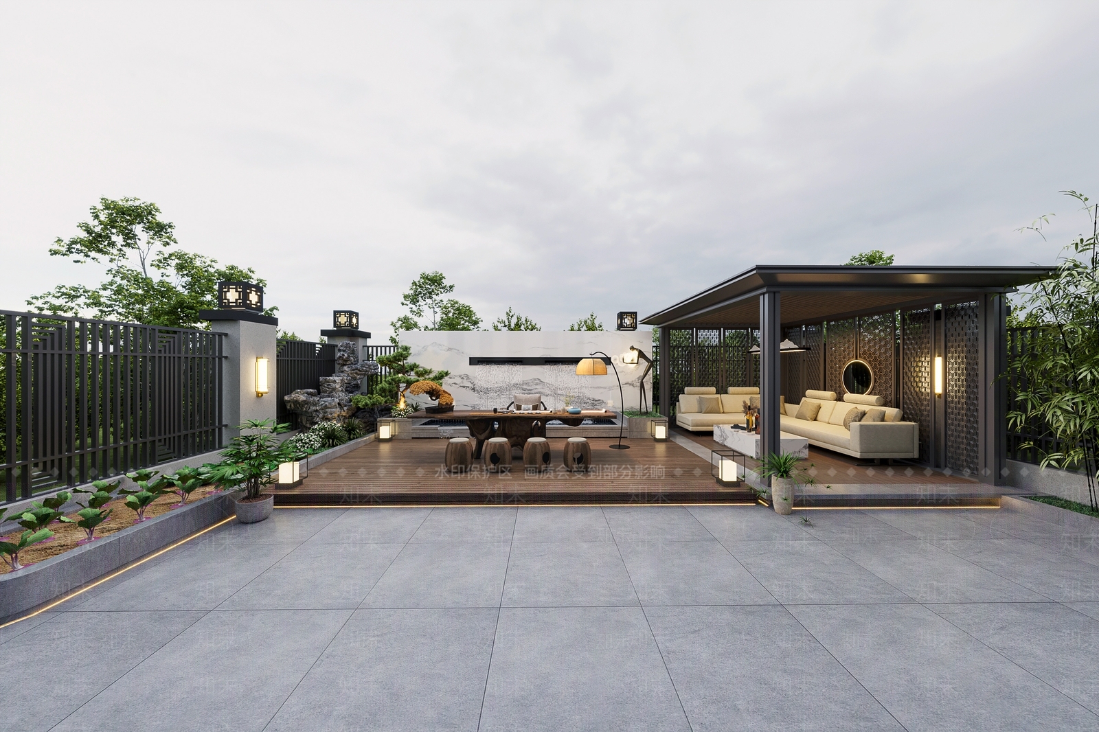 新中式居家庭院3D模型下载【ID:1154198633】