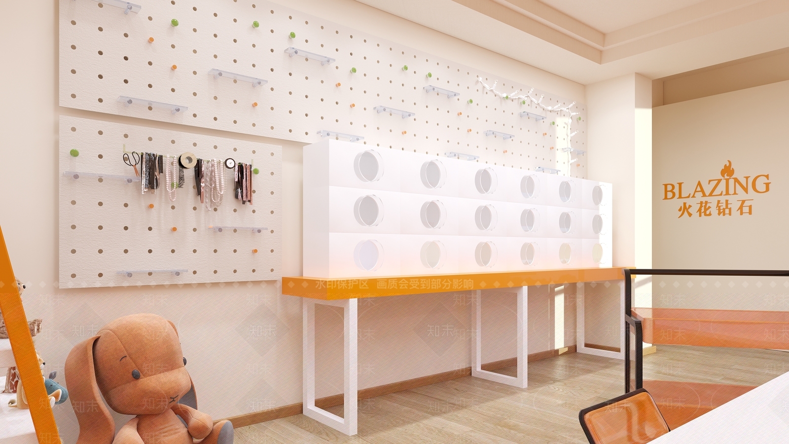 现代美甲店3D模型下载【ID:1214317748】