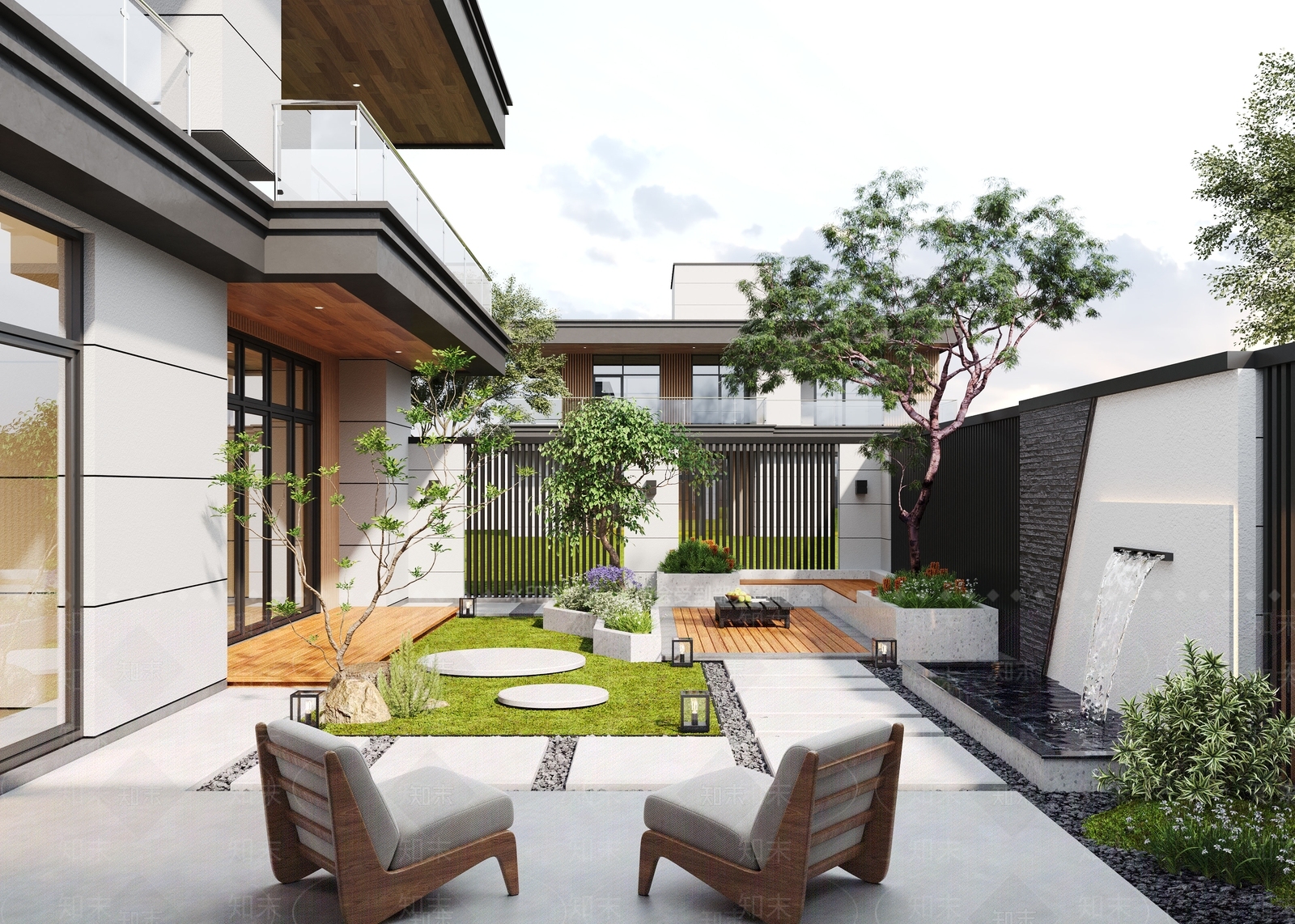 现代居家庭院3D模型下载【ID:1154202803】