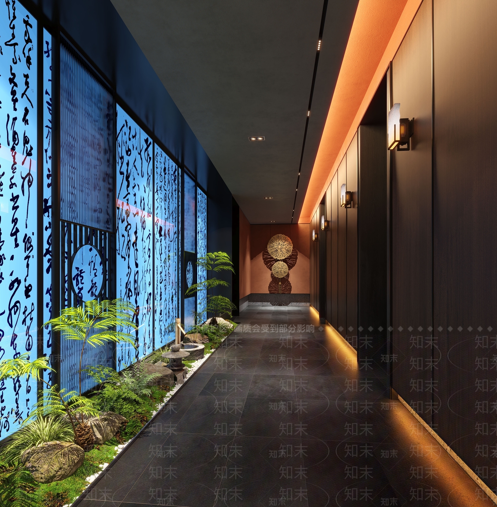 新中式过道3D模型下载【ID:1154202846】