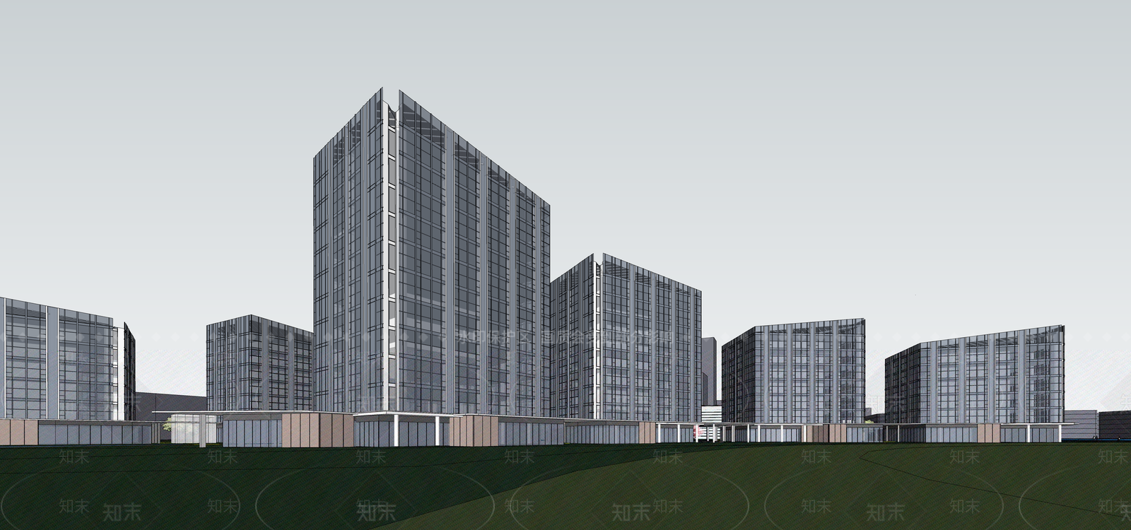 现代商业高层SU模型下载【ID:1154203480】