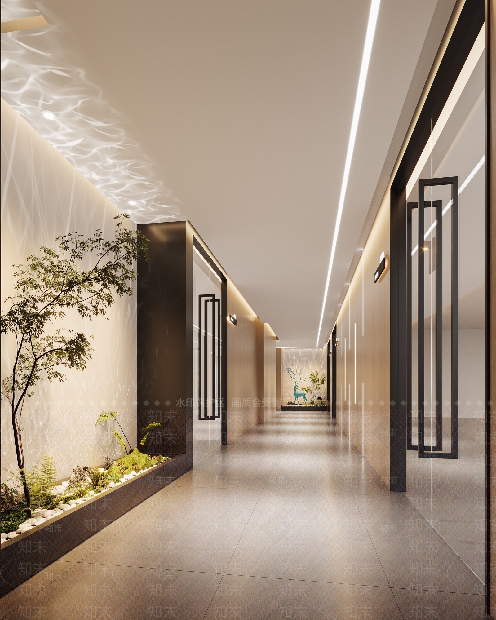 现代办公大厅3D模型下载【ID:1214318092】