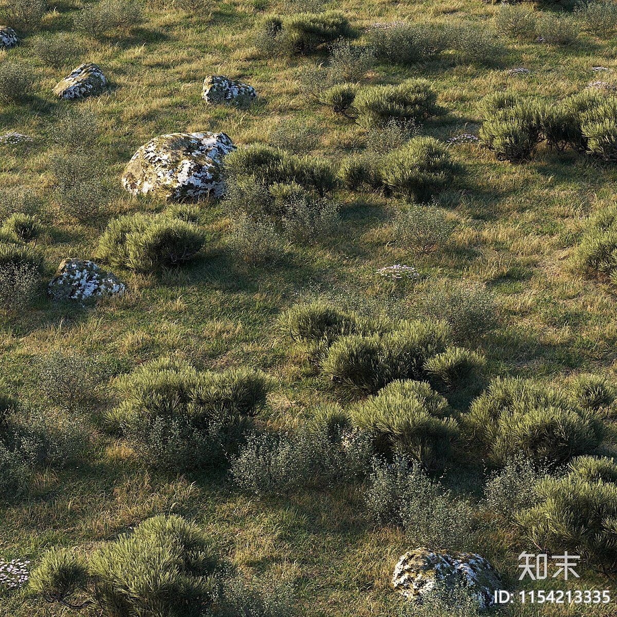 草坪草地野草3D模型下载【ID:1154213335】