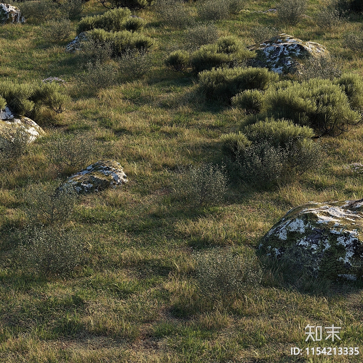 草坪草地野草3D模型下载【ID:1154213335】