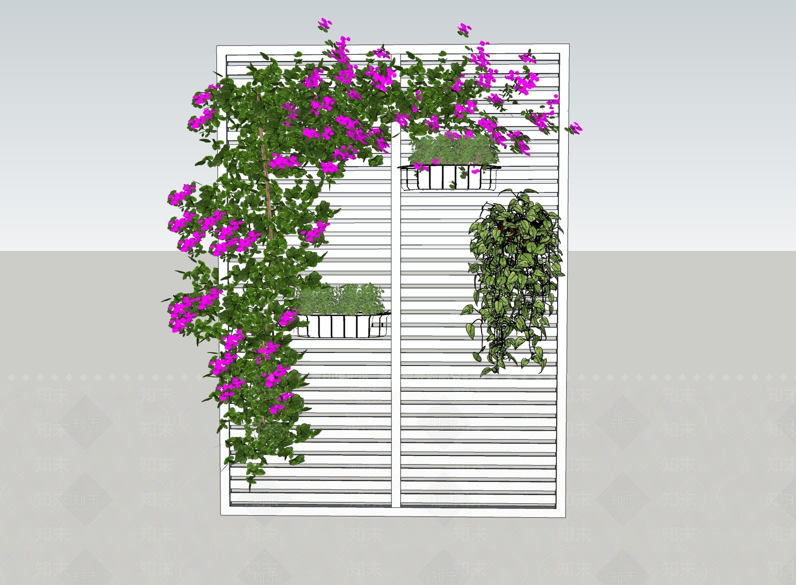 藤蔓垂挂植物SU模型下载【ID:1154215083】