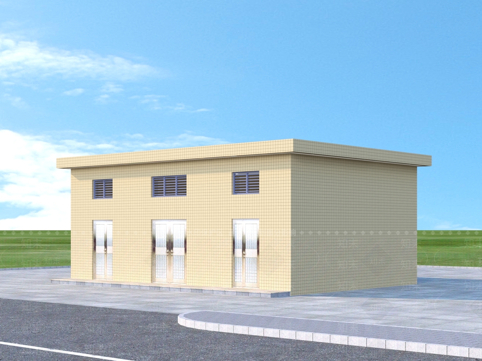 现代厂房3D模型下载【ID:1154215156】