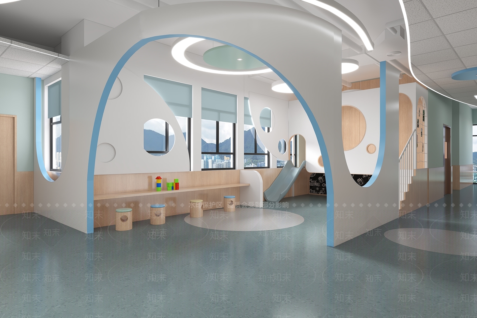 北欧幼儿园大厅3D模型下载【ID:1154221778】