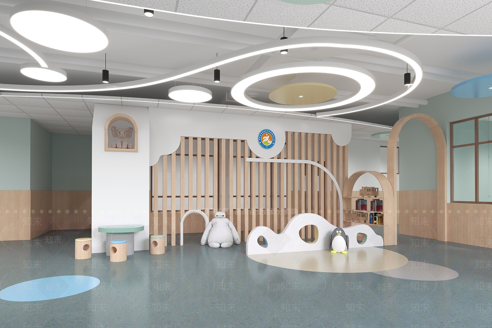 北欧幼儿园大厅3D模型下载【ID:1154221778】