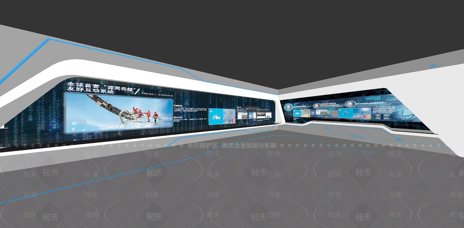 现代科技展厅SU模型下载【ID:1154222063】