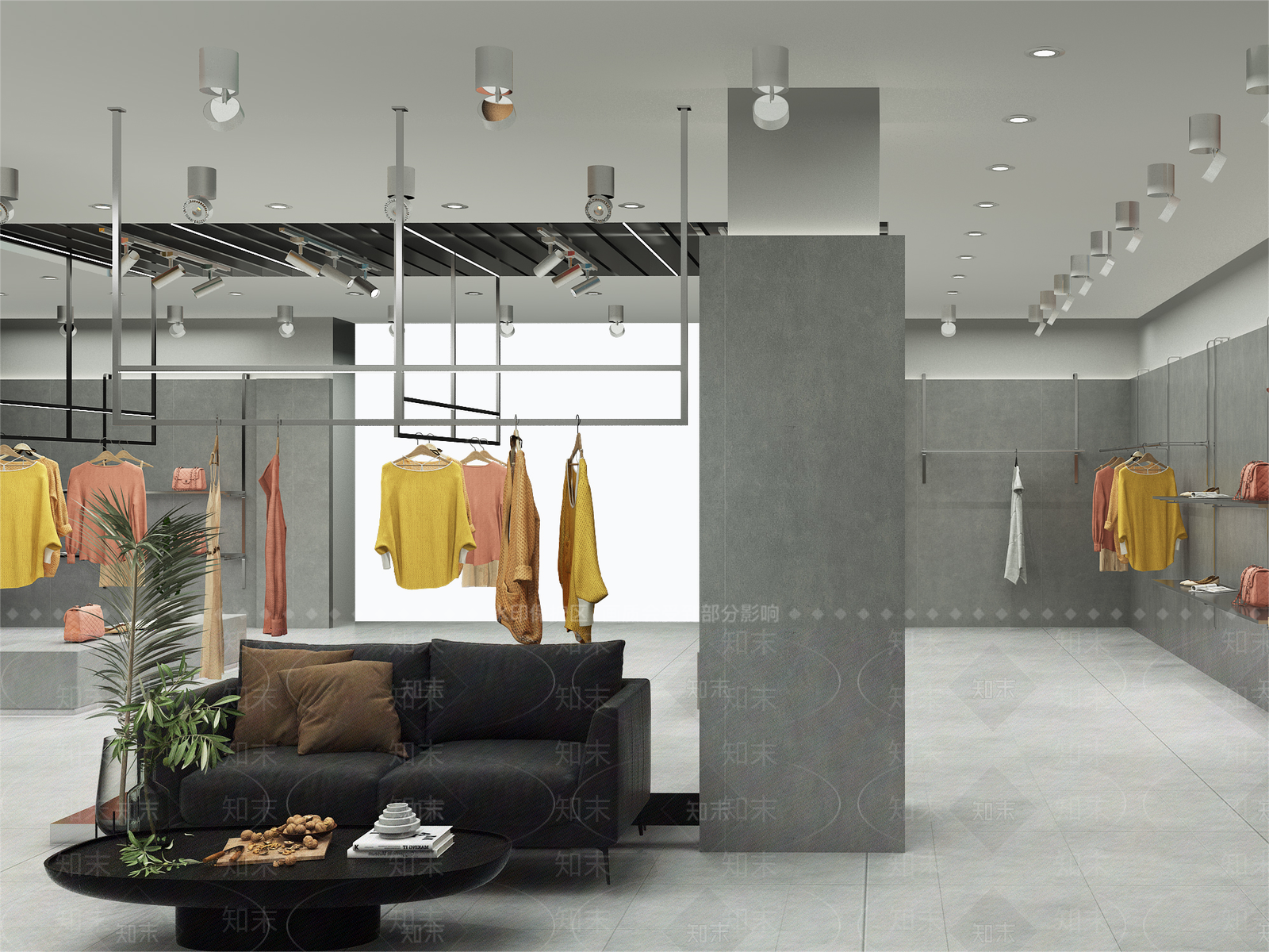 工业风服装女装店3D模型下载【ID:1154222297】