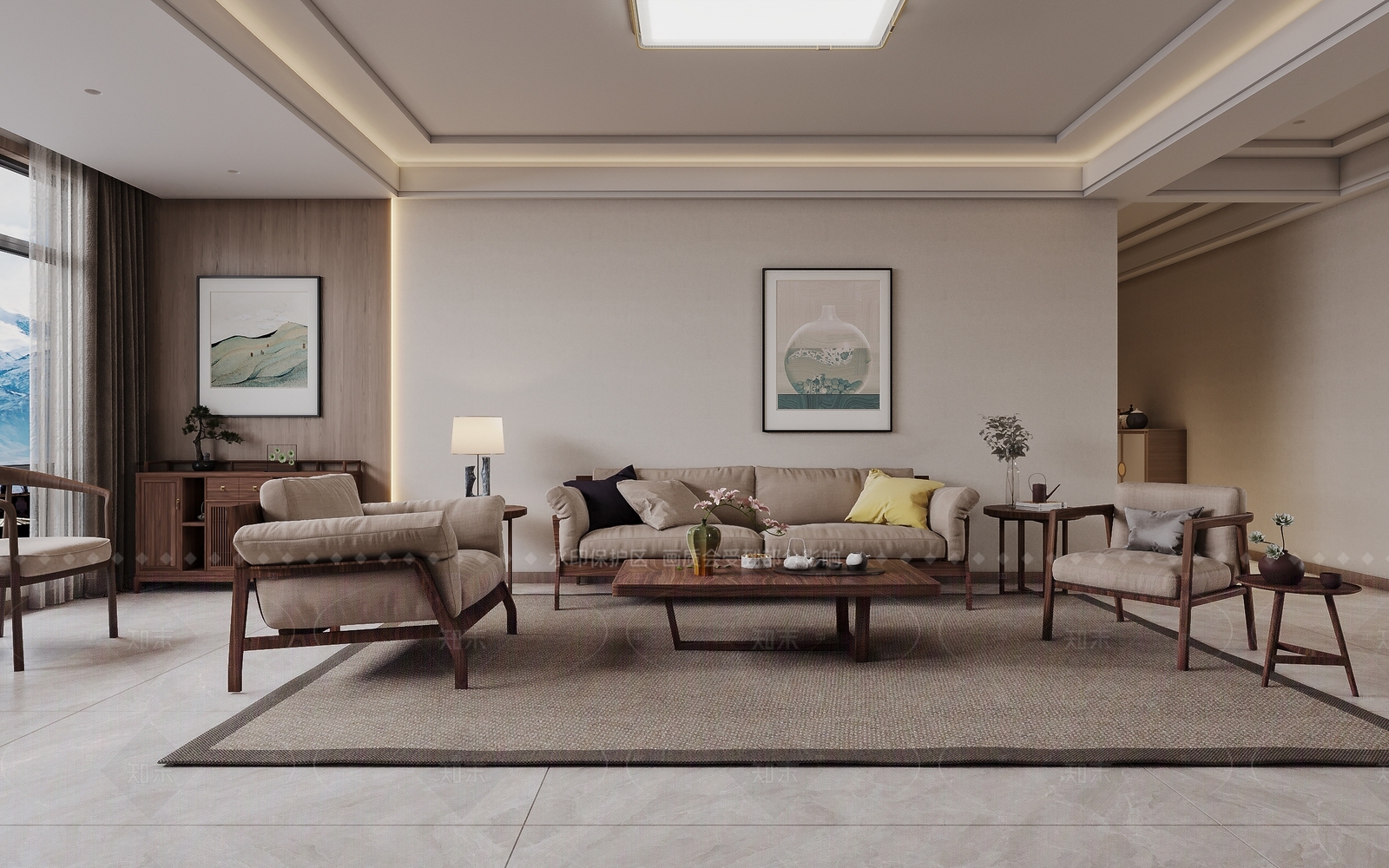 新中式茶馆3D模型下载【ID:1214318526】