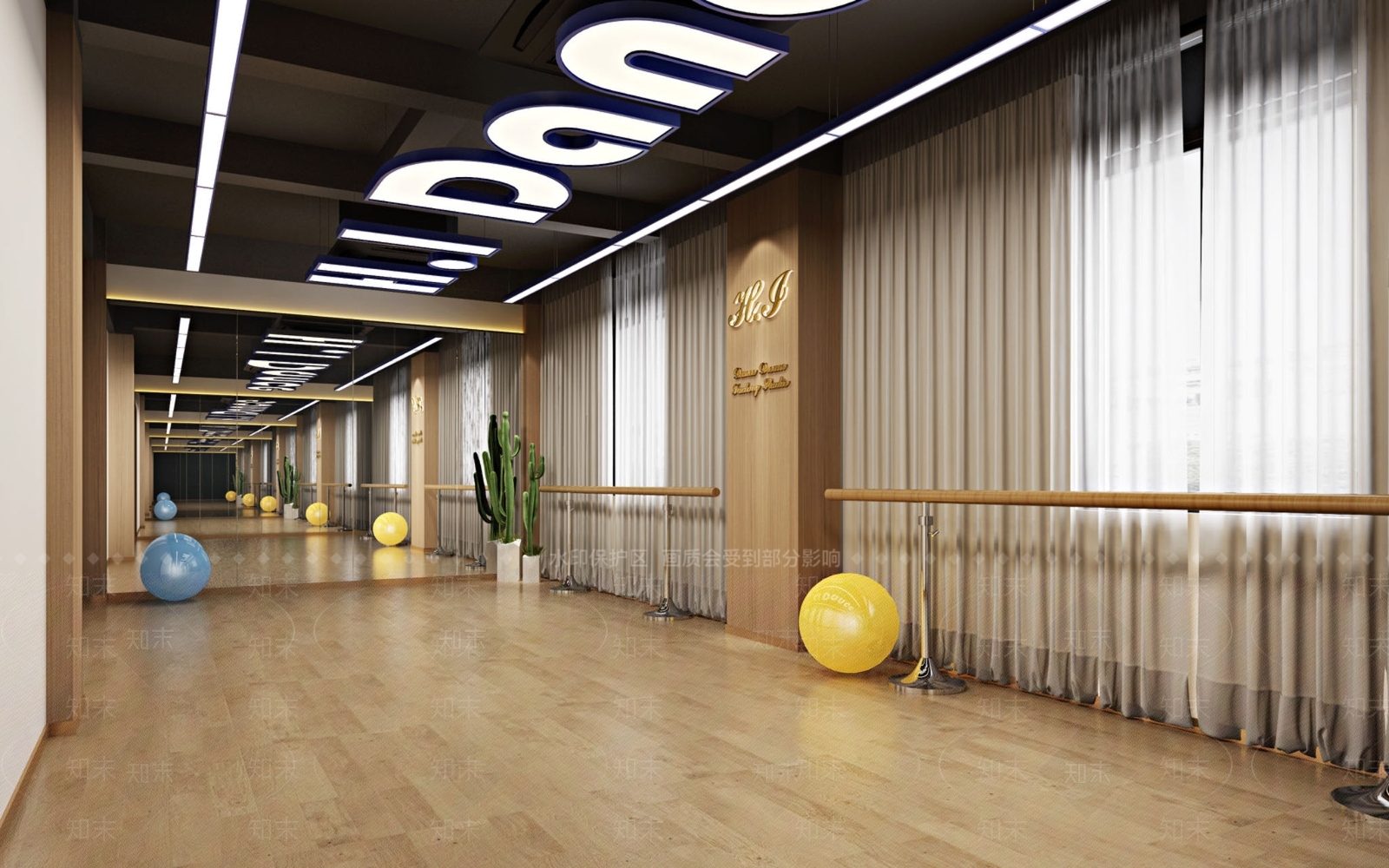 现代舞蹈室3D模型下载【ID:1154225384】