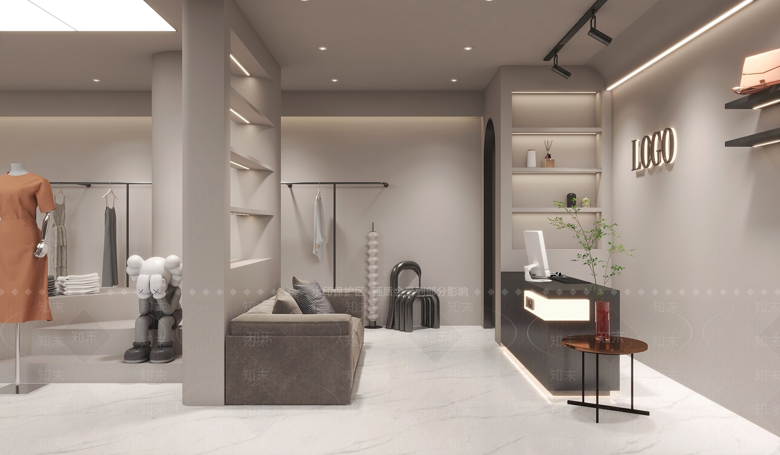 现代服装店3D模型下载【ID:1154225807】