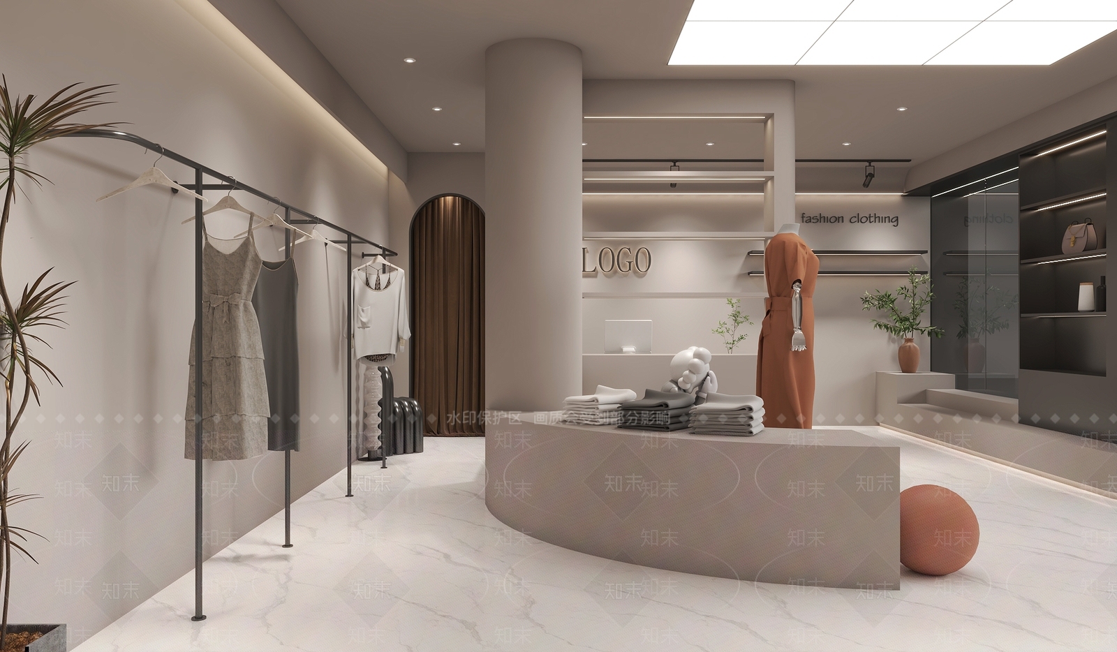 现代服装店3D模型下载【ID:1154225807】