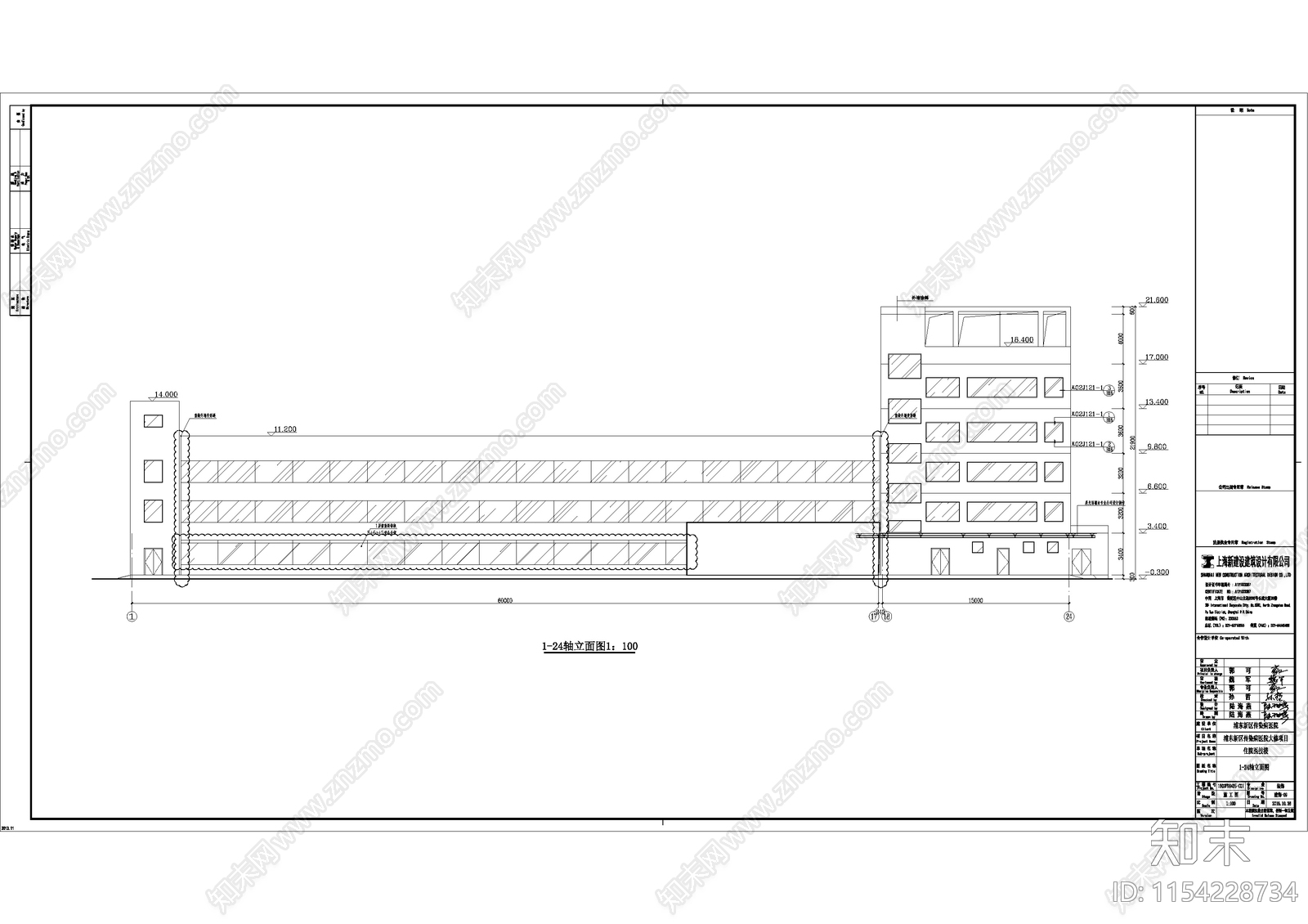 浦东新区传染病医院建筑cad施工图下载【ID:1154228734】