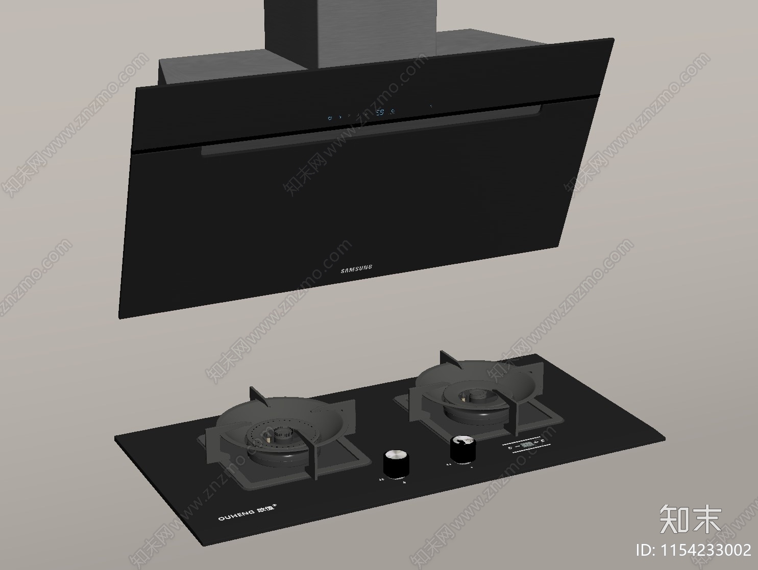 燃气灶SU模型下载【ID:1154233002】