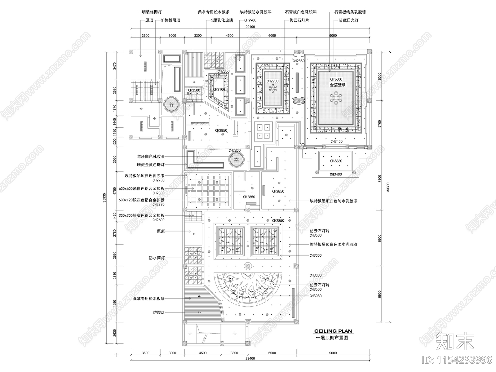 100套洗浴桑拿足浴室内空间cad施工图下载【ID:1154233996】