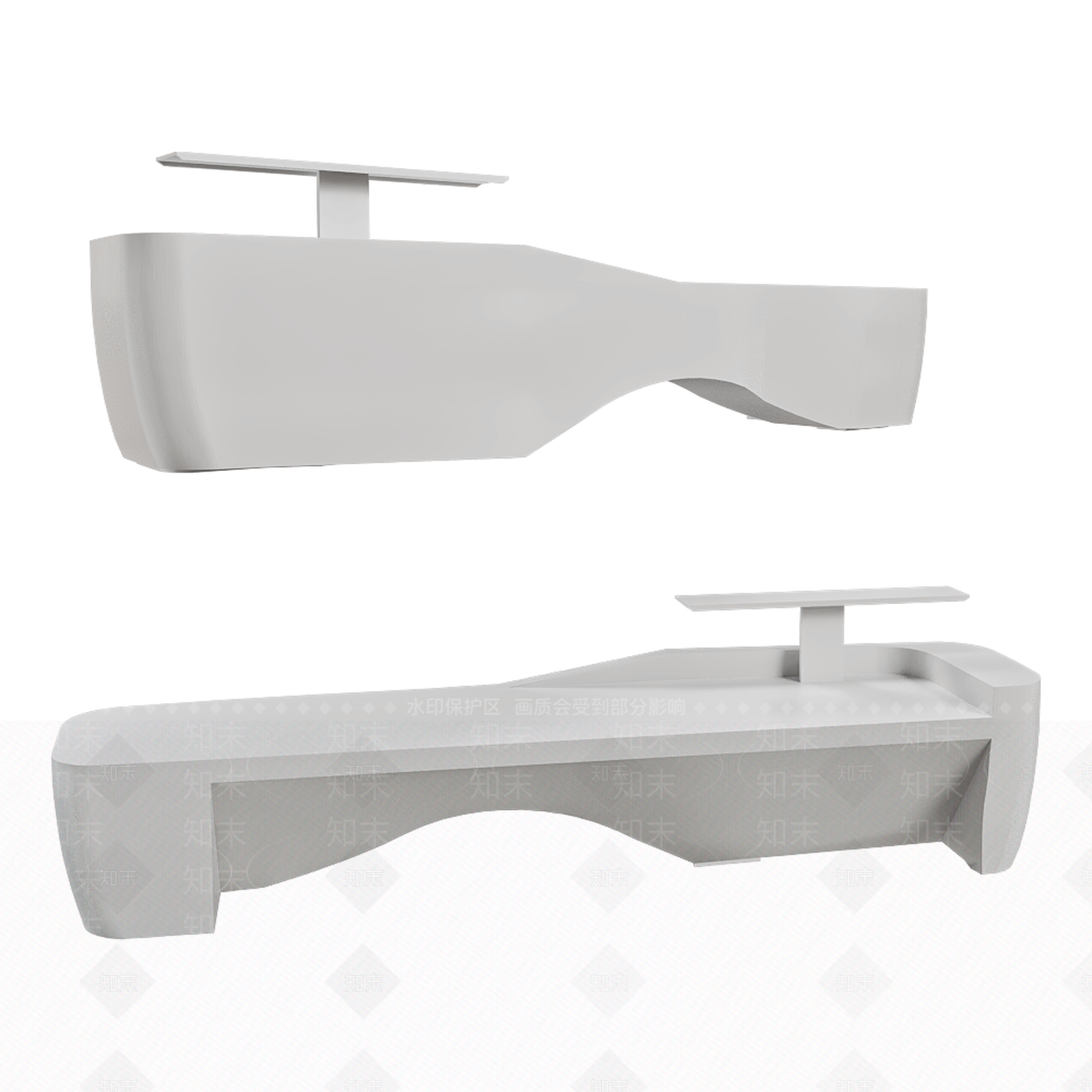 Isomi现代简约办公前台3D模型下载【ID:1154234294】