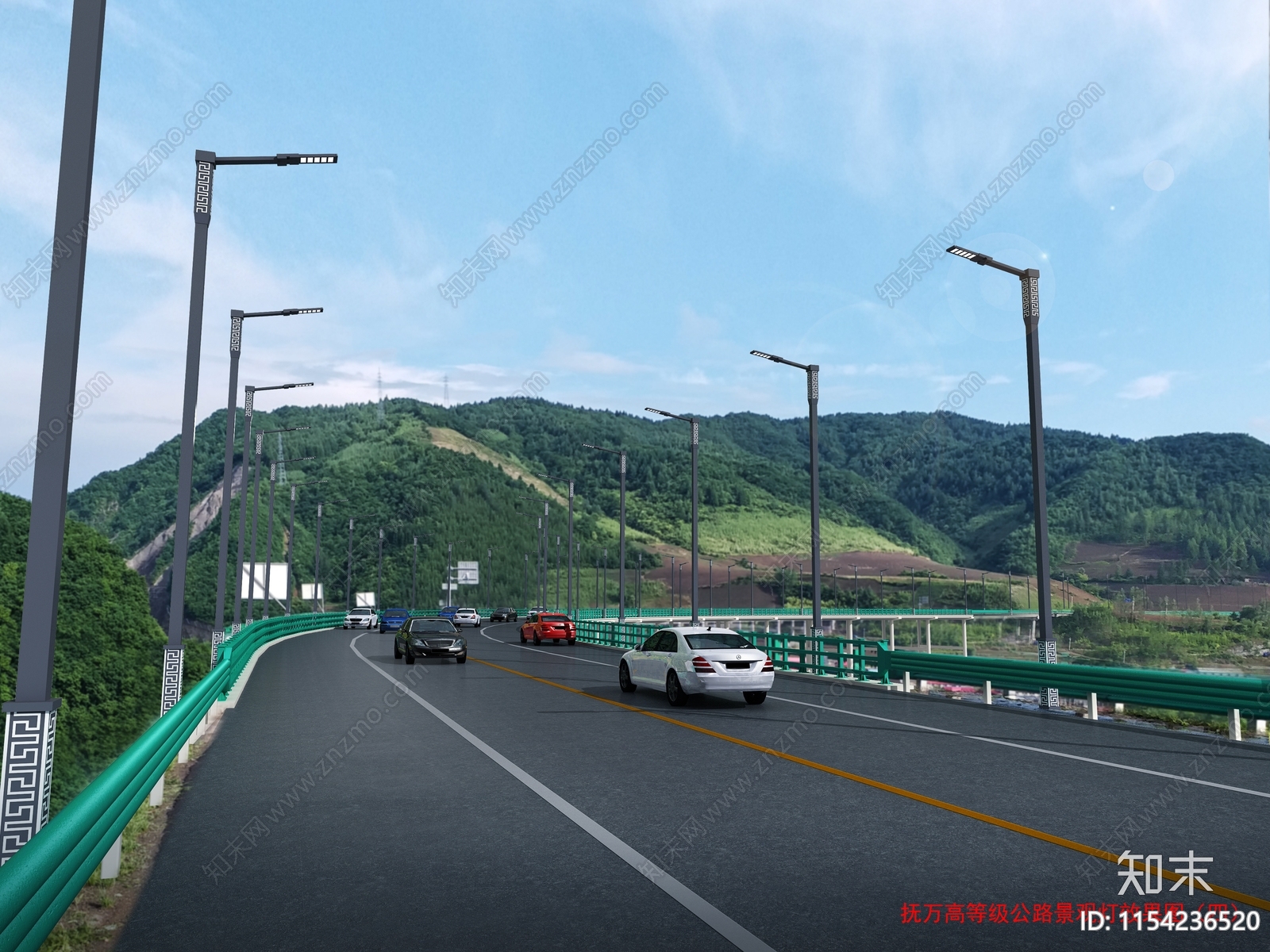 新中式路灯3D模型下载【ID:1154236520】