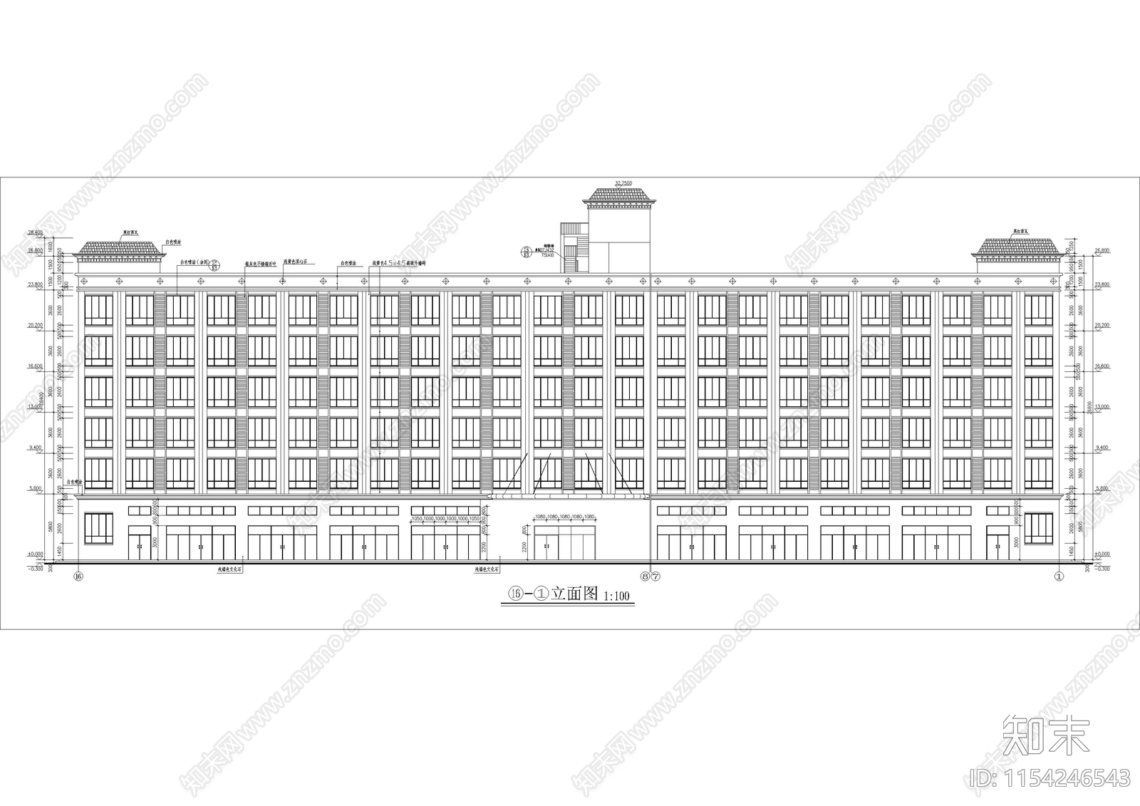 酒店设计方案建筑cad施工图下载【ID:1154246543】