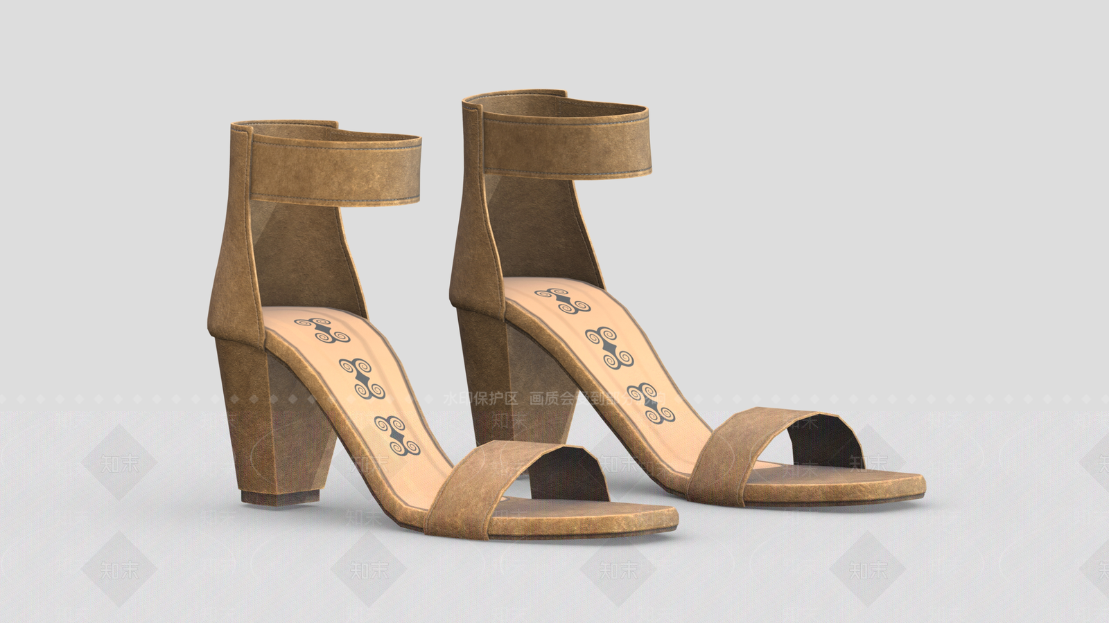 现代凉鞋3D模型下载【ID:1154248351】
