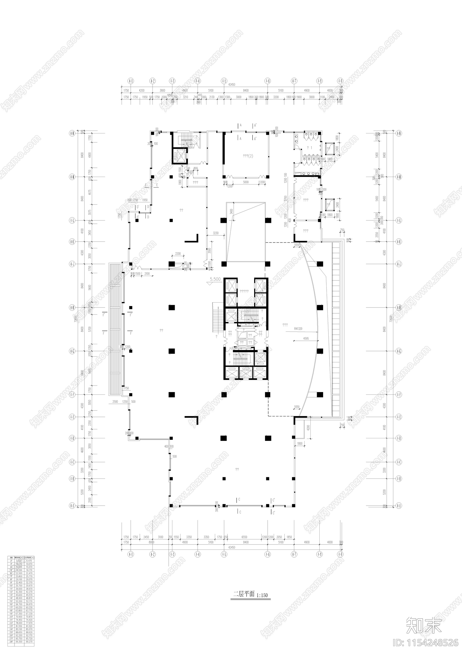 某酒店建筑cad施工图下载【ID:1154248526】