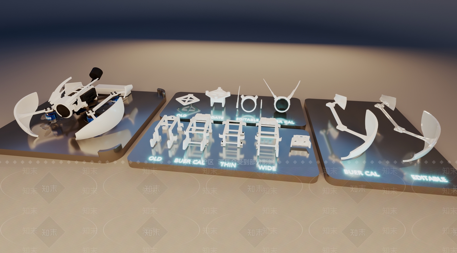 现代娱乐器材3D模型渲染效果图